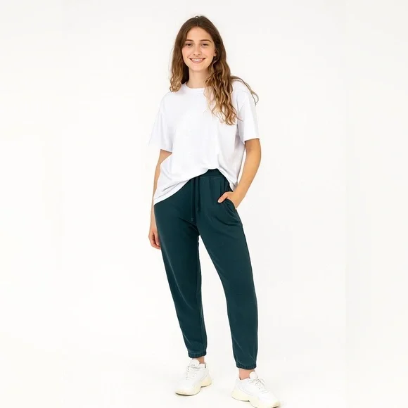 American Eagle Outfitters Teal Joggers Size M Streetwear Athleisure Distressed - Picture 15 of 15